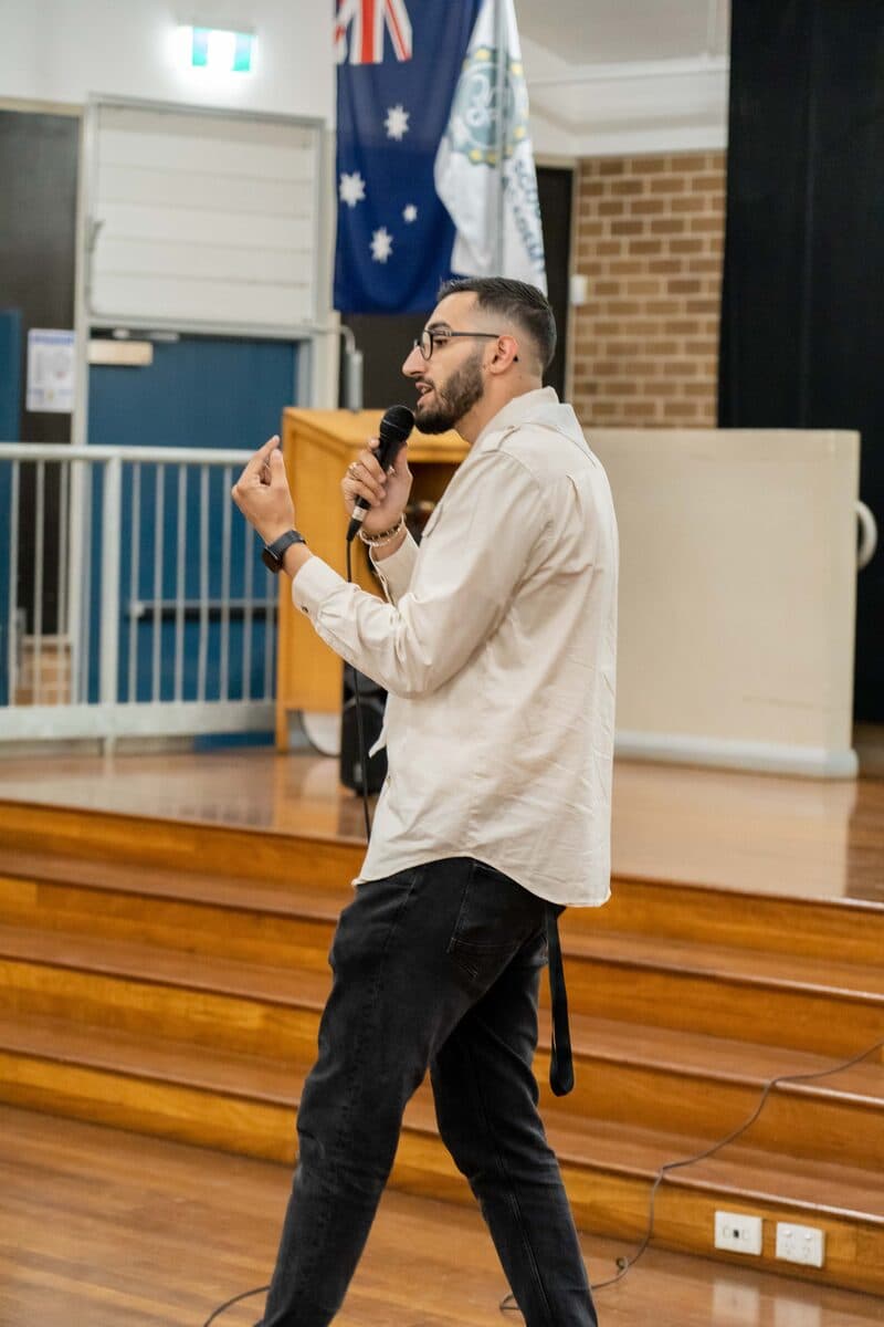 MSA Youth Academy leader speaking at an event